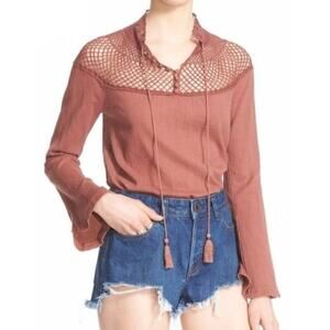 Free People On the Island Blouse SPICE size S